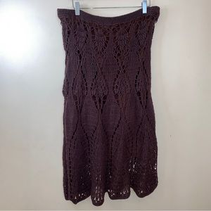 Moda International Skirts | Crochet Skirt | Color: Brown | Size: M
